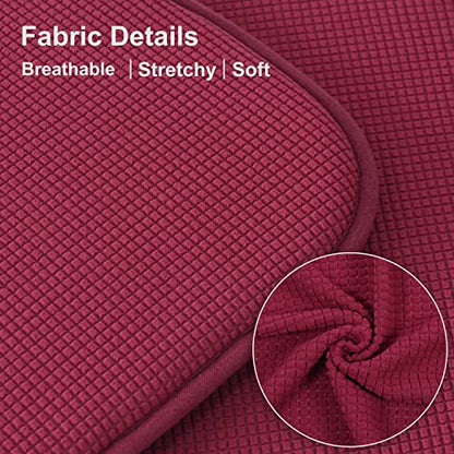 Shinnwa Kitchen Seat Cushions Set of 4, Non Slip Dining Chair Cushions, U-Shaped Indoor Chair Pads, 4 Pack, 15 x 16 Inches, Burgundy - color: Burgundy
