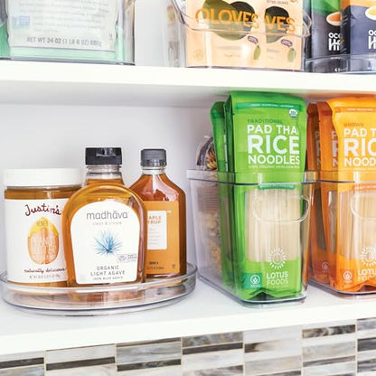 iDesign 9-Inch Lazy Susan Organizer | Small Turntable, For Cabinet or Pantry, Clear - size: 9 Inch, style: Pack of 1