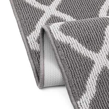SHACOS Washable Kitchen Runner Rug 2'x8', Dirt Trapping Entryway Rug Runners, Non Slip Rubber Backing Hallway Carpet Runners Floor Mats, Light Gray - color: Light Gray, size: 2' x 8'