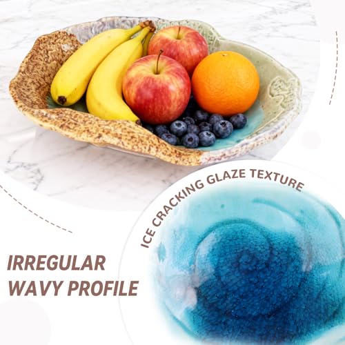 Fruit Bowl,12" Decorative Bowl,Ceramic Christmas Bowl,Jewelry and Key Holder for Modern Farmhouse Décor,Room Decor,Entryway Decor Bowls