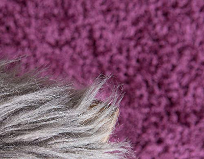 Unique Loom Solid Shag Collection Area Rug (2' x 3' 1" Rectangle, Eggplant Purple) - color: Eggplant Purple, size: 2' x 3'1" (Rectangular)