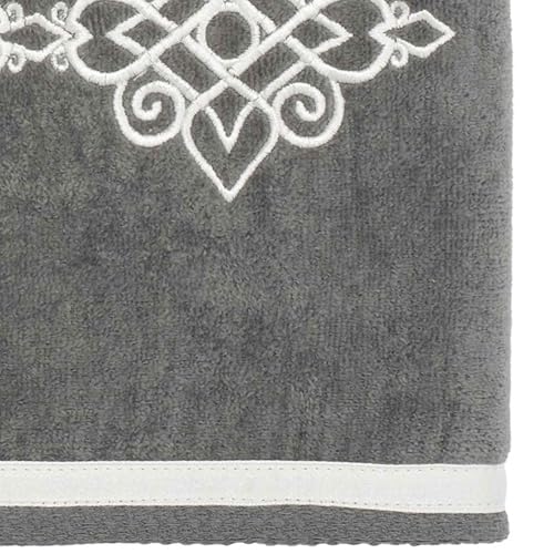 Avanti Linens - Bath Towel, Soft & Absorbent Cotton Towel, Nickel (Riverview Collection) - color: Nickel, size: Bath Towel