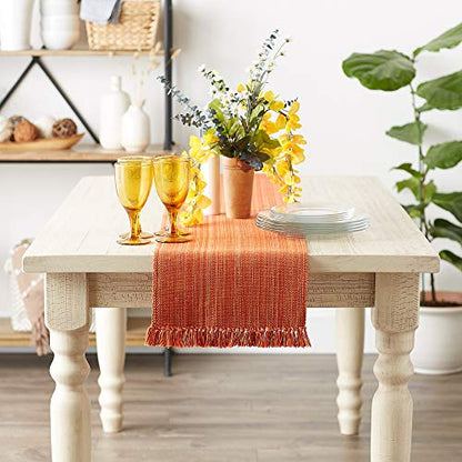 DII Variegated Tabletop Collection, Table Runner3x108, Spice - color: Spice, size: Table Runner, 13x108"