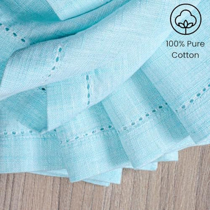 Cloth Dinner Napkins 100% Cotton Set of 6 - Soft Durable Washable - Ideal for Farmhouse Parties Wedding Christmas Easter - Perfect Everyday Use Table Cloth Napkins 18x18 Light Blue - color: Light Blue