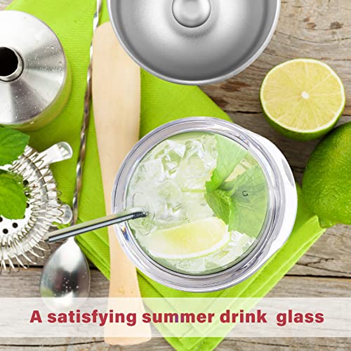 Remagr 16 Pack Stainless Steel Wine Tumblers 12 oz Insulated Vacuum Wine Cup Set Double Wall Stainless Steel Stemless Mug Glasses for Coffee Soda Whiskey Outdoor Travel (White) - color: White