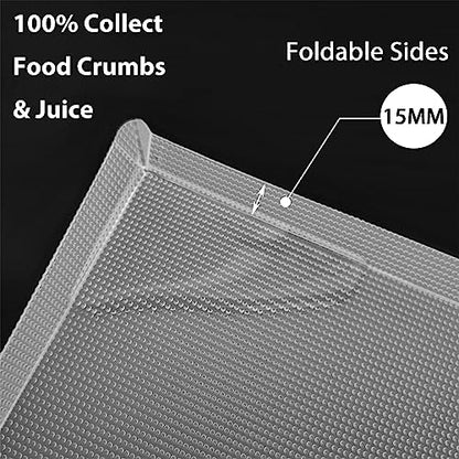 WK Flexible Plastic Cutting Boards Mats with Lip, Foldable Cutting Board for Kitchen Set of 3, Clear Cutting Boards, Nonslip Cutting Mats Sheets, BPA Free, Dishwasher Safe - color: Foldable - Clear - 3