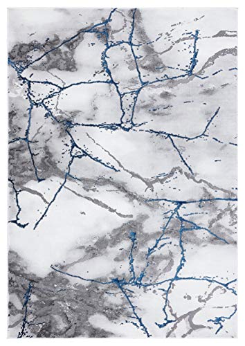 SAFAVIEH Craft Collection 2' 3" x 4' Ivory Grey/Blue CFT877M Modern Abstract Non-Shedding Entryway Living Room Foyer Bedroom Accent Rug - color: Ivory Grey/Blue, size: 2'3" x 4' (Rectangular)
