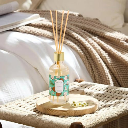 Reed Diffuser Oil Set with Reed Sticks,Rose Aromatherapy Oil Scent Diffuser for Home Office Bathroom Decoration Perfume and Gifts 3.38oz/100ml