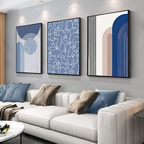 FCHUI Framed Canvas Wall Art Set, minimalism Abstract Boho Oil Painting Photo Modern Posters Prints Ready to Decor Hanging Living Room Bedroom Bathroom Office Home Wall Decor - color: Boho wall art, size: 24" X 32" X 3 pieces