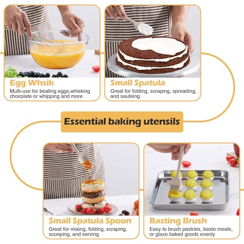 Homikit 15-Piece Kitchen Cooking Utensil Set, Silicone Utensils with Holder | Kitchen Gadgets Tools include Slotted Spatula Ladle Turner for Nonstick Cookware, Heat Resistant & Dishwasher Safe, Khaki