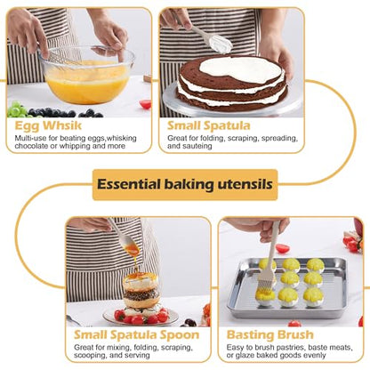 Homikit 15-Piece Kitchen Cooking Utensil Set, Silicone Utensils with Holder | Kitchen Gadgets Tools include Slotted Spatula Ladle Turner for Nonstick Cookware, Heat Resistant & Dishwasher Safe, Khaki