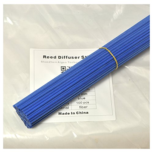 50 Pieces Fiber Reed Diffuser Replacement Refill Sticks for Aroma Fragrance (Blue, 10" x3mm) - color: Blue, size: 10"x3mm