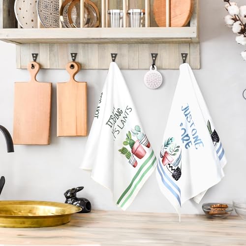 Gifts for Plant Lovers,Plant Lady Mom Gifts,Plant Gift for Women Gardener Teacher,Funny Best Friend Birthday(16×24 Inches Set of 2) - color: Towel-plant-2