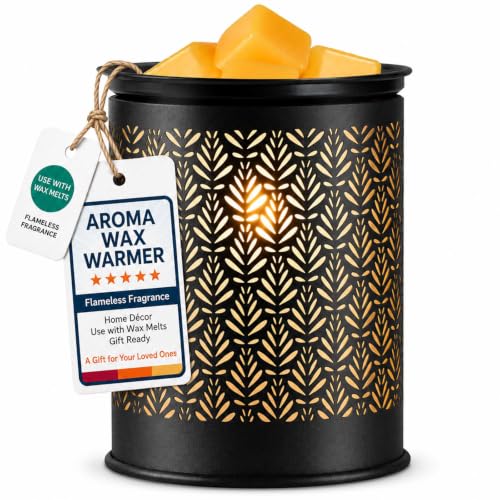 Metal Wax Melt Warmer Electric Candle Fragrance Burner | Oil Burner 2 in 1，Gifts for Women，Mother's Day，for Home Office Bedroom，Foliage Decorations - style: foliage
