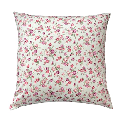 Zabuton Floor Pillow with Removable Cover - Traditional Japanese Decor | 90% Cotton, 10% Polyester Filling, Fluffy Floor Cushion for Couch, Living Room Seating or Meditation - color: English Garden