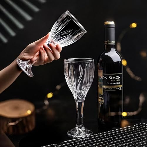 KAMMAK Crystal Red Wine Glasses Set of 2, 8 oz Stemmed Glasses, 780N | Hand Blown, Bordeaux Wine Glasses, Thin Rim & Long Stem, Red & White, Daily Use, Wedding or Birthday Gift for Women - size: 7KPSP780N