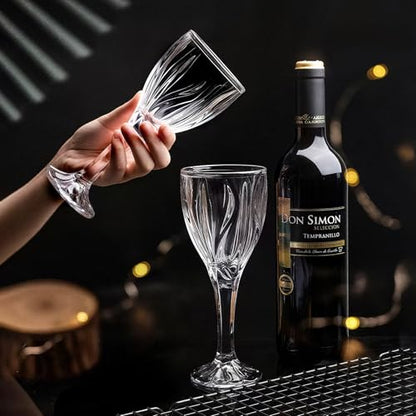 KAMMAK Crystal Red Wine Glasses Set of 2, 8 oz Stemmed Glasses, 780N | Hand Blown, Bordeaux Wine Glasses, Thin Rim & Long Stem, Red & White, Daily Use, Wedding or Birthday Gift for Women - size: 7KPSP780N