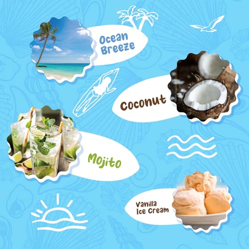 Summer Scented Wax Melts, Soy Wax Melts Gift Set, Wax Cubes/Tarts for Warmer - Ocean Breeze, Coconut, Mojito, Vanilla Ice Cream, Pineapple, Watermelon, Pink Sands, Night, 8x2.6 oz - color: Summer