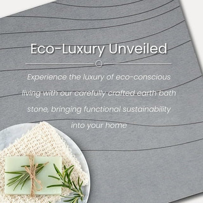 Stone Bath Mat, Premium Non-Slip Diatomaceous Earth Bathmat, Absorbent and Quick Drying to Elevate Your Bathroom, Dry Floor or Kitchen, Easy to Clean Spa Experience 15.3" x 23.6" - Grey