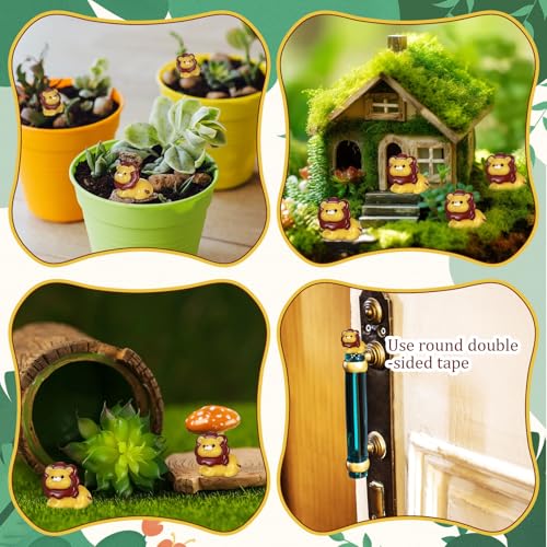 Threehoney 50 Pcs Mini Resin Animal Miniature Figurines Bulk Adorable Garden Accessories for Christmas Gifts Micro Landscape Ornaments Home Decor Bookcase Living Room Scenes Kit (Lion Style) - style: Lion Style