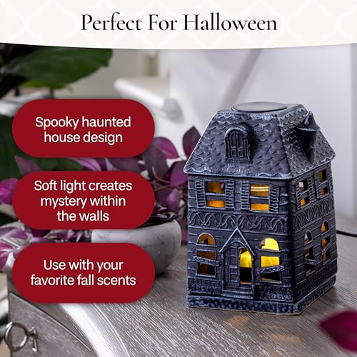 Candle Warmers Etc. Haunted Mansion Canopy Fragrance Warmer – Use with Any Wax Melts - size: Haunted House