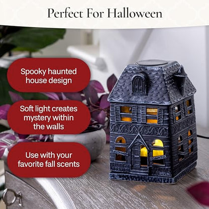 Candle Warmers Etc. Haunted Mansion Canopy Fragrance Warmer – Use with Any Wax Melts - size: Haunted House