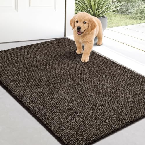 Door Rug 31.5" x 47", Kitchen Rug for Floor, Bathroom, Bedroom | Non Slip, Machine Washable, Absorbent, Quick Drying, for Entryway, Bedroom, Bathroom, Door - color: Brown, size: 31.5" X 47" (rectangular)