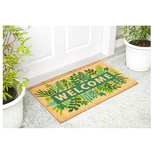 Calloway Mills Greenery Welcome 24”x36” - color: Greenery Welcome, size: 2' x 3' (Rectangular)