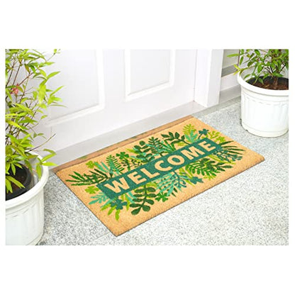 Calloway Mills Greenery Welcome 24”x36” - color: Greenery Welcome, size: 2' x 3' (Rectangular)