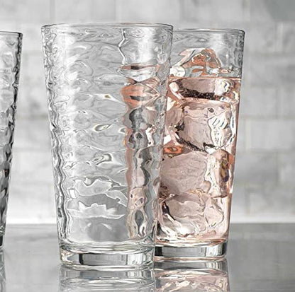 Glaver's Drinking Glasses Set of 4 Highball Glass Cups, 17 Oz. Basic Cooler Glassware, ideal for Water, Juice, Cocktails, Iced Tea and more. Dishwasher Safe. - size: 17 Ounces (4 Count)