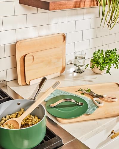 Caraway 10 x 7" Small Wood Cutting Board | Double Sided Wood Cutting Board, Made From FSC-Certified Birch Wood, Food-Safe Mineral Oil and Wax Finish - size: 10"L x 7"W