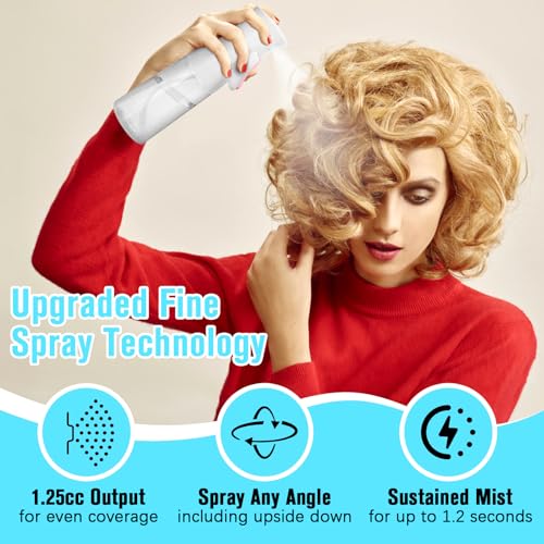 Spray Bottle For Hair,Continuous Water Mister for Hairstyling, Salons, Cleaning, Plants,Essential Oil Scents,Ultra Fine Mist Sprayer,6.8 OZ /200 ML-White(Christmas Gifts) - color: Bright White