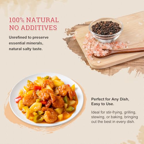 52USA Whole Black Peppercorn 18 Oz + Himalayan Pink Salt 39 Oz Coarse Grain | Salts and Pepper Grinder, Black Peppercorn Refil, Kosher, Pink Himalayan Sea Salt, 2 Piece Set