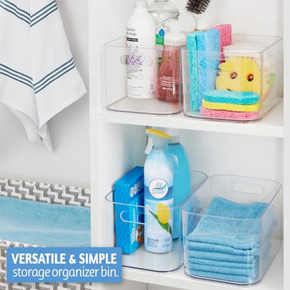 STORi Bliss 10" x 6" Open Clear Pantry Organizer Bin, Plastic Containers with Handle for Kitchen, Fridge, Cabinet, Closet, Bathrom, Undersink Storage Made in USA - style: Set of 1