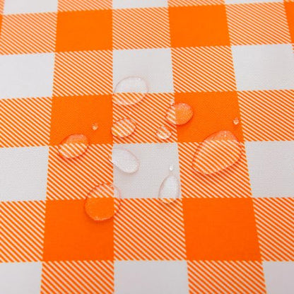 MANGATA CASA Checkered Table Cloth for Square Tables-Gingham Waterproof Kitchen & Table Linens-Polyester Buffalo Plaid Wrinkle Free Table Cover(Pumpkin Yellow 52x52in) - color: Pumpkin Yellow, size: 52" x 52" (Square)