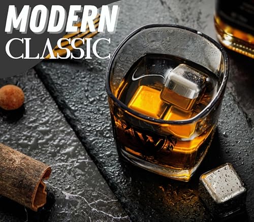 Whisky Gifts for Men, Personalized Initial Whiskey Glass with Whiskey Stones for Dad, Boyfriend, Best Friends, Coworkers, Husband, Brother, Uncle and Boss on Father's Day, Boss Day and Birthday - W - color: W