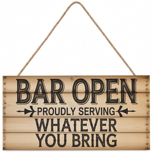 Bar Open Wooden Hanging Signs Home Office Wall Decor Rustic Farmhouse living room Decor home kitchen Wall Art Sign - color: Purple