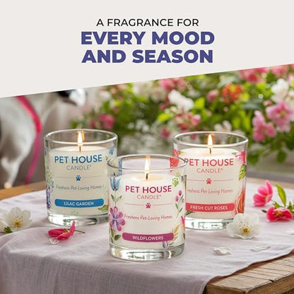 Pet House Candles, Plant-Based, Long Lasting, Pet Friendly Candles for Home, 60 Hour Burn Time - Herb Garden, 9 oz - color: Herb Garden, size: Pack of 1