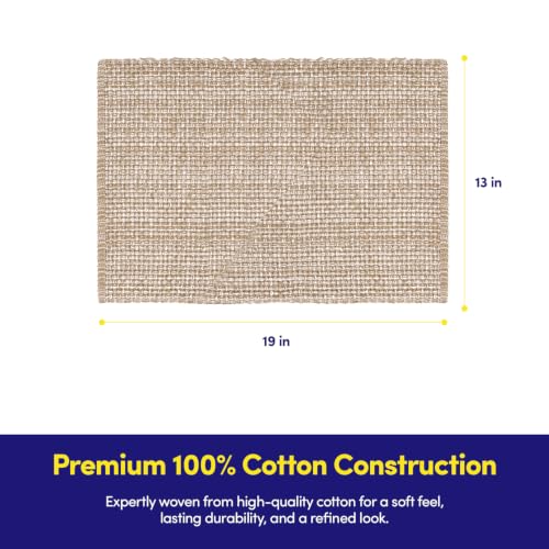 Sweet Home Collection 100% Cotton Placemats for Dining Room Rectangle Two Tone Woven Fabric 13" x 19" Soft Durable Table Mat Set, Set of 6, Taupe - color: Taupe, size: Rectangle 13" x 19"