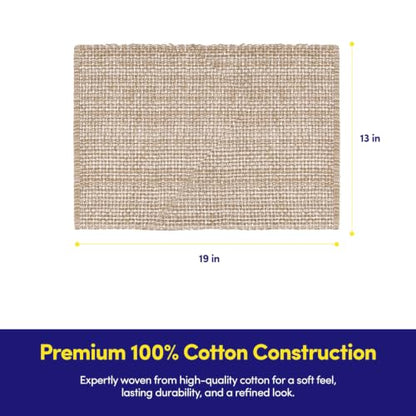 Sweet Home Collection 100% Cotton Placemats for Dining Room Rectangle Two Tone Woven Fabric 13" x 19" Soft Durable Table Mat Set, Set of 6, Taupe - color: Taupe, size: Rectangle 13" x 19"