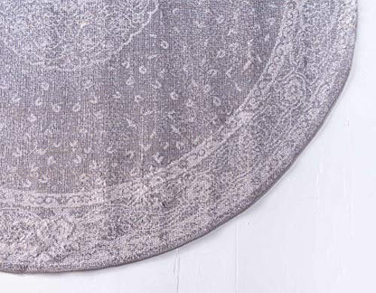 Unique Loom Bromley Collection Area Rug - Midnight (3' 1" Round Dark Gray/Gray) - color: Dark Gray/Ivory, size: 3'1" (Round)