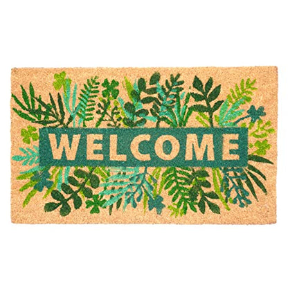 Calloway Mills Greenery Welcome 24”x36” - color: Greenery Welcome, size: 2' x 3' (Rectangular)