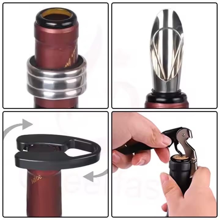 Premium Wine Opener gift Set with Chess Board – Elegant Wine Accessories Kit for Entertaining, Perfect for Wine Lovers, Hosts, and Unique Gifts