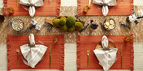 DII Variegated Tabletop Collection, Placemat Set 13x19, Spice, 6 Piece - color: Spice, size: 19" x 13" (Set of 6)