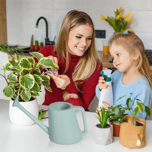 ZXJ Plant Watering Cans for Indoor and Outdoor Home Garden Plants - with Long Spout - Light Green - 1/2 Gallon - color: Light Green