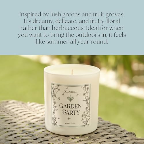 Garden Party Scented Candle | Fruity Floral, Mango, Mimosa, Jasmine | Vegan Soy Coconut Wax | 9 oz | Luxury Candle, Home Decor, Bridal Shower, Gift for Women | Made in USA | 50 Hour Burn