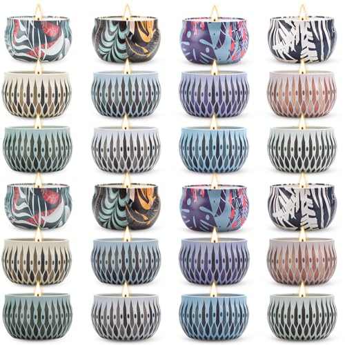 Scented Candles Gifts Set, 24 Pack Soy Wax Aromatherapy Candles - color: Scented Candles-24 Pack