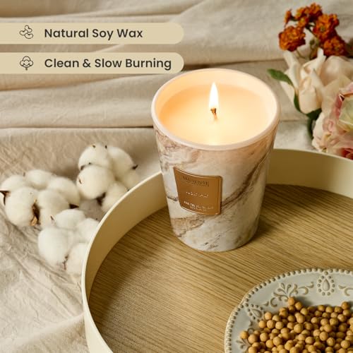 M&SENSE Noir Air Scented Soy Candle, 3 Wick Highly Scented 14.1 Oz 75H, Aromatherapy Christmas Gift for Women and Men - color: NoirAir, size: Medium