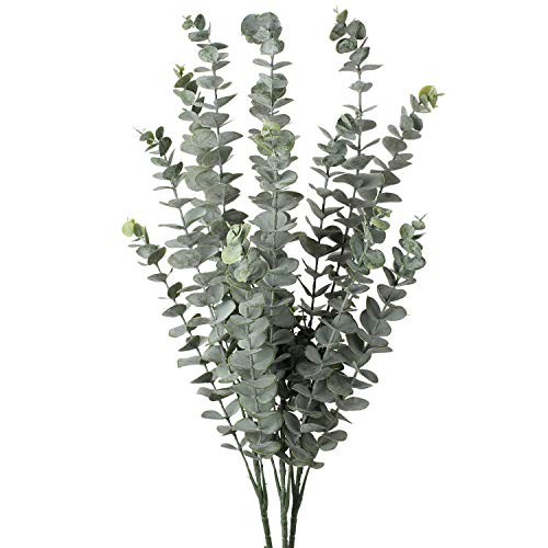 29'' Faux Eucalyptus Branches Spray Artificial Eucalyptus Leaves Long Stems Fake Flower Greenery Tall Plants Real Touch Flowers Eucalyptus for Wedding Bouquet Vase Floral Arrangement Decor 3 Pcs - color: Style #02
