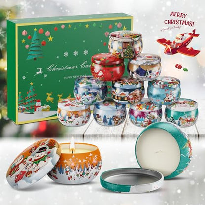 Christmas Gift Sets, 12 Bulk Home Aromatherapy Candles | Scented Candles with Fragrances, Gift for Women, Candlelight Dinner Spa Bath